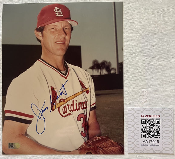 Jim Kaat Signed Autographed Glossy 8x10 Photo St. Louis Cardinals - AIV Authenticated