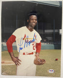 Lou Brock (d. 2020) Signed Autographed Glossy 8x10 Photo St. Louis Cardinals - PSA/DNA Authenticated