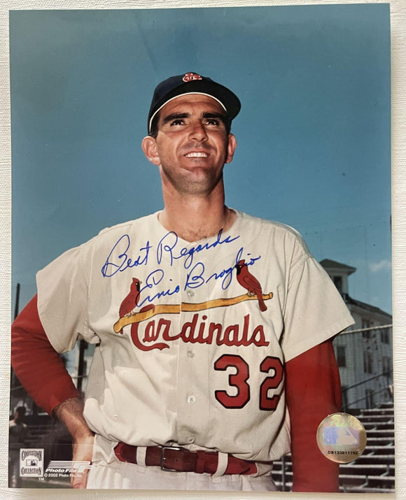 Ernie Broglio (d. 2019) Signed Autographed Glossy 8x10 Photo - St. Louis Cardinals