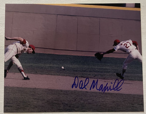 Dal Maxvill Signed Autographed Glossy 8x10 Photo - St. Louis Cardinals
