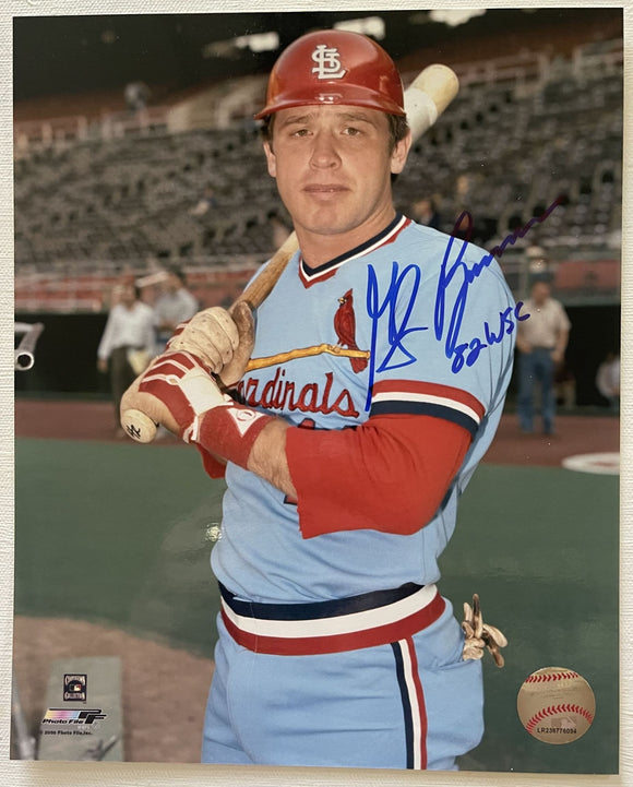 Glenn Brummer Signed Autographed Glossy 8x10 Photo - St. Louis Cardinals