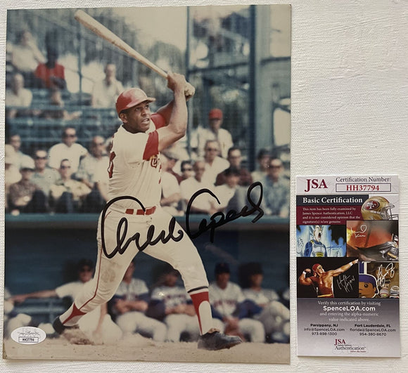 Orlando Cepeda Signed Autographed Glossy 8x10 Photo St. Louis Cardinals - JSA Authenticated
