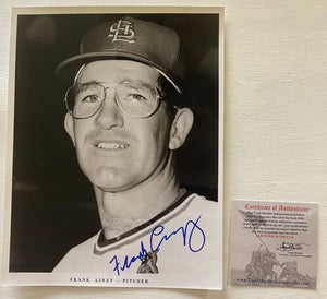 Frank Linzy Signed Autographed Vintage Glossy 8x10 Photo - St. Louis Cardinals