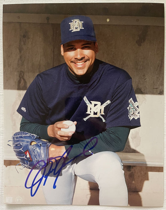 Jaime Navarro Signed Autographed Glossy 8x10 Photo - Milwaukee Brewers