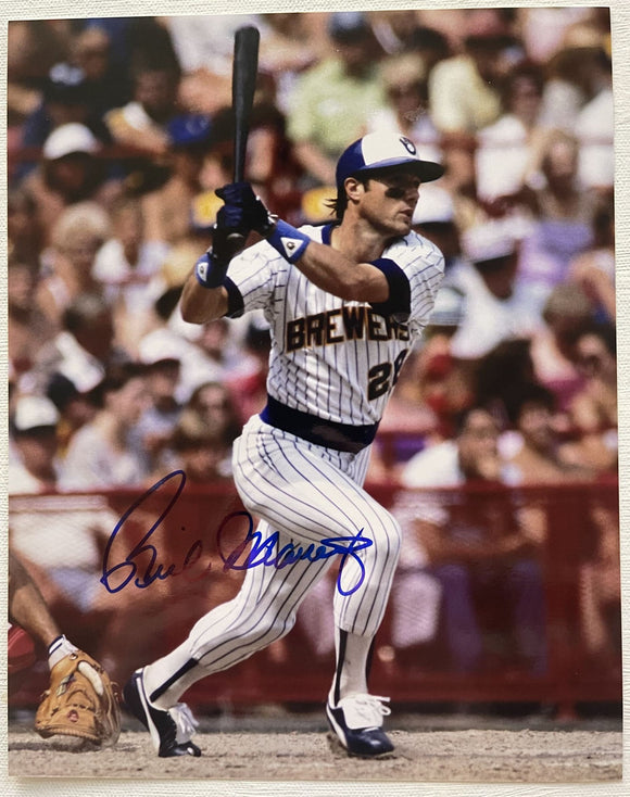 Rick Manning Signed Autographed Glossy 8x10 Photo - Milwaukee Brewers