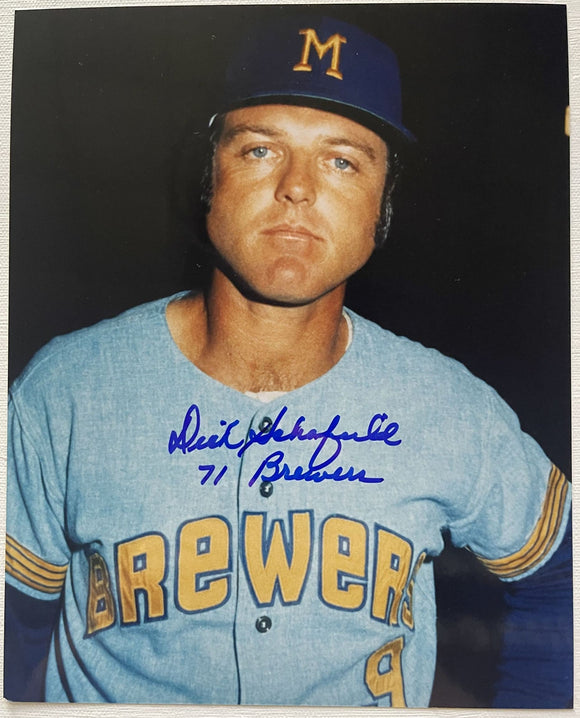 Dick Schofield Signed Autographed Glossy 8x10 Photo - Milwaukee Brewers