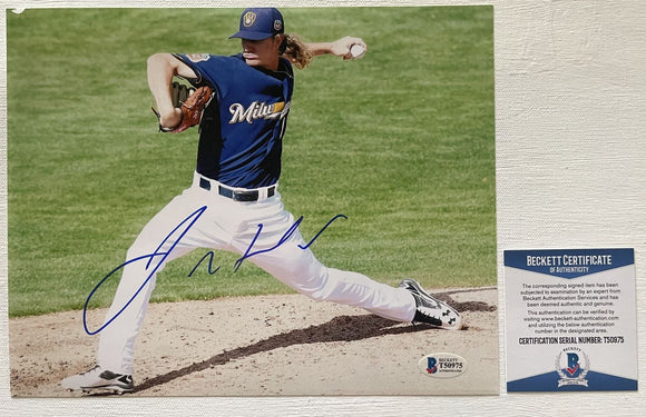 Josh Hader Signed Autographed Glossy 8x10 Photo Milwaukee Brewers - Beckett BAS Authenticated