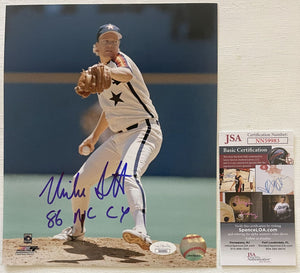 Mike Scott Signed Autographed "86 NL CY" Glossy 8x10 Photo Houston Astros - JSA Authenticated