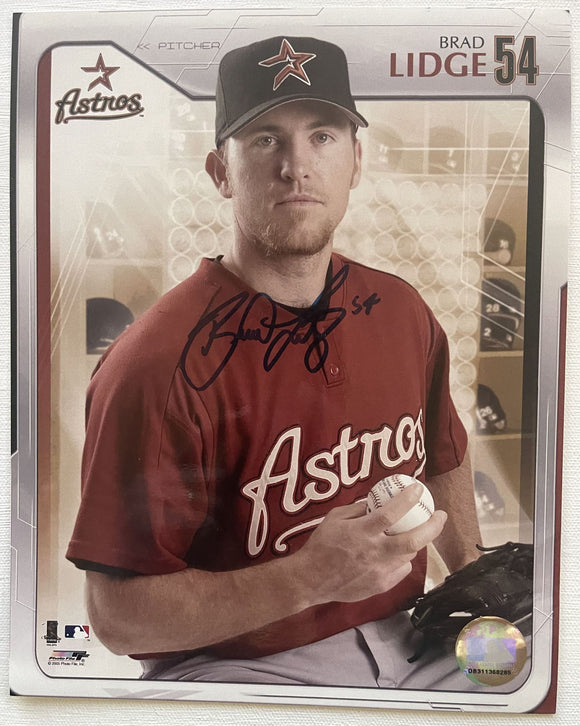 Brad Lidge Signed Autographed Glossy 8x10 Photo - Houston Astros