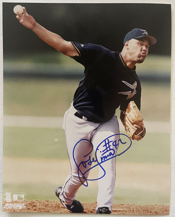Jose Lima (d. 2010) Signed Autographed Glossy 8x10 Photo - Houston Astros