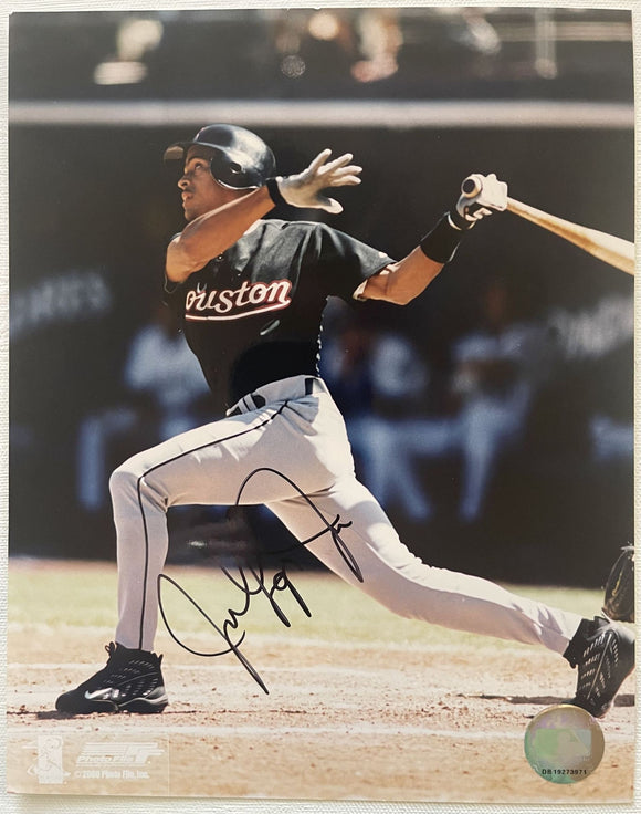 Julio Lugo (d. 2021) Signed Autographed Glossy 8x10 Photo - Houston Astros