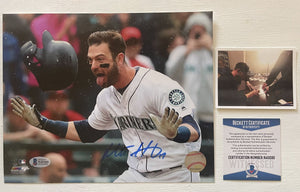 Mitch Haniger Signed Autographed Glossy 8x10 Photo Seattle Mariners - Beckett BAS Authenticated