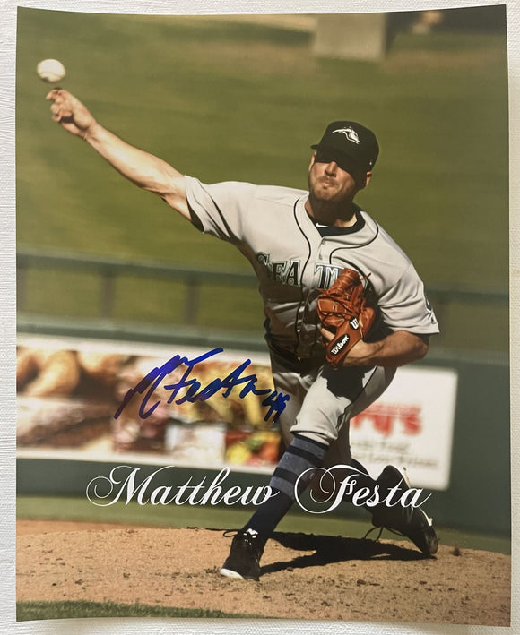 Matthew Festa Signed Autographed Glossy 8x10 Photo - Seattle Mariners