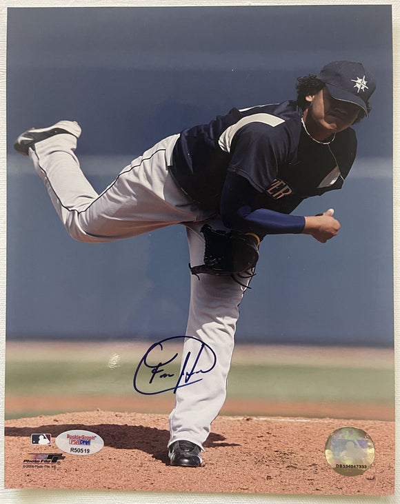 Felix Hernandez Signed Autographed Glossy 8x10 Photo Seattle Mariners - PSA/DNA Rookie Graph Authenticated