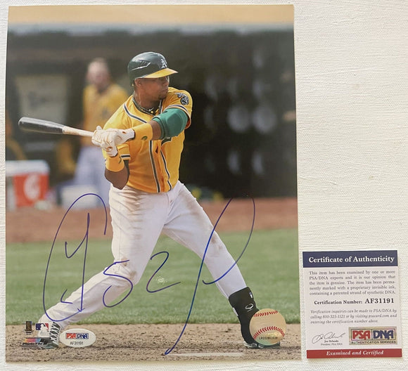 Yoenis Cespedes Signed Autographed Glossy 8x10 Photo Oakland A's Athletics - PSA/DNA Authenticated