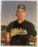 Scott Brosius Signed Autographed Glossy 8x10 Photo Oakland A's Athletics - PSA/DNA Authenticated