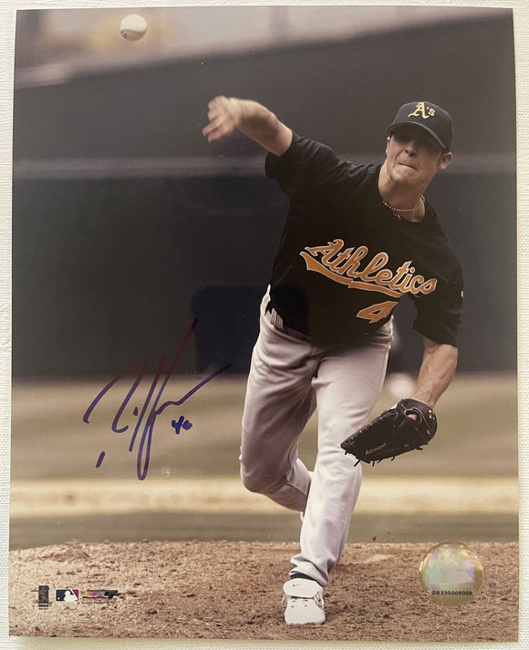 Rich Harden Signed Autographed Glossy 8x10 Photo - Oakland A's Athletics