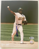 Miguel Tejada Signed Autographed Glossy 8x10 Photo Oakland A's Athletics - Beckett BAS Authenticated