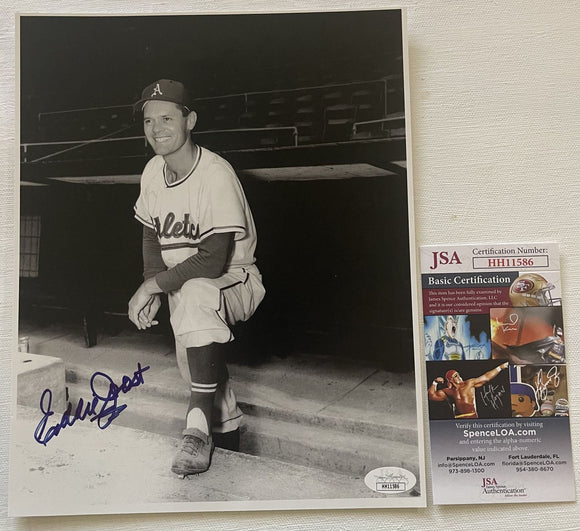 Eddie Joost (d. 2011) Signed Autographed Vintage Glossy 8x10 Photo Philadelphia A's Athletics - JSA Authenticated