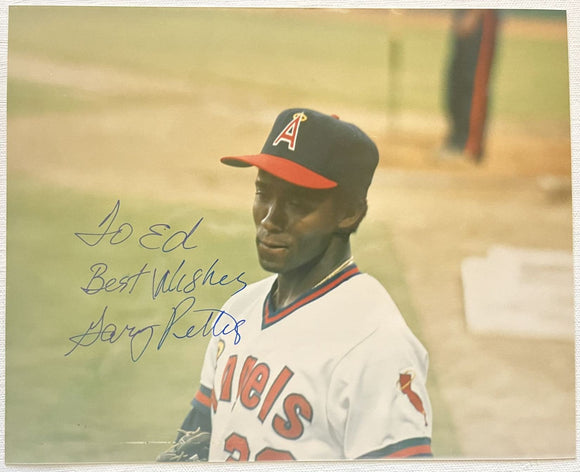 Gary Pettis Signed Autographed Glossy 8x10 Photo - California Angels