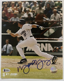 Michael Young Signed Autographed Glossy 8x10 Photo Texas Rangers - Beckett BAS Authenticated