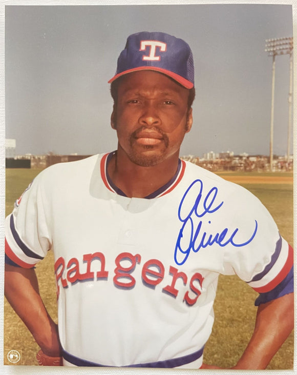 Al Oliver Signed Autographed Glossy 8x10 Photo - Texas Rangers