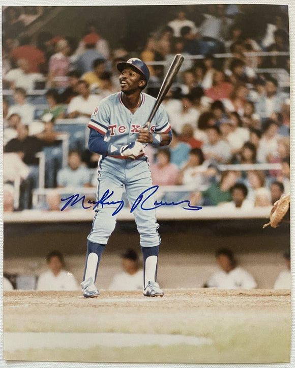 Mickey Rivers Signed Autographed Glossy 8x10 Photo Texas Rangers - Stacks of Plaques