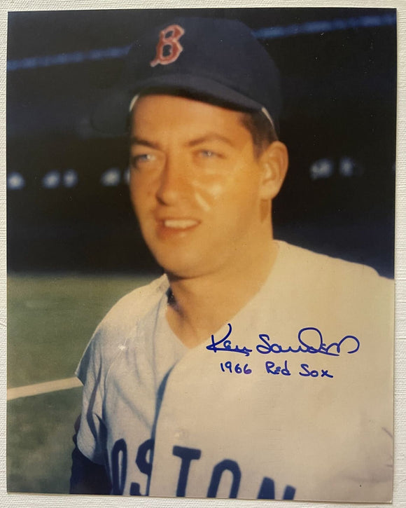 Ken Sanders Signed Autographed Glossy 8x10 Photo - Boston Red Sox