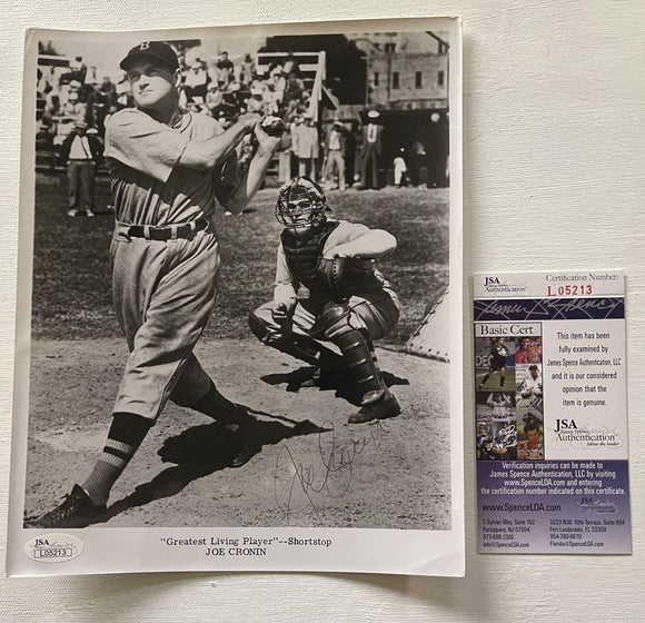 Joe Cronin (d. 1984) Signed Autographed Vintage Glossy 8x10 Photo Boston Red Sox - JSA Authenticated