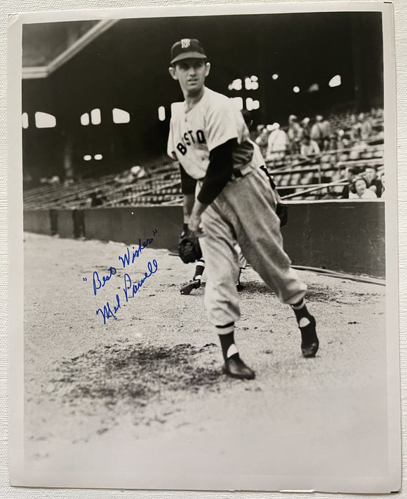 Mel Parnell (d. 2012) Signed Autographed Vintage Glossy 8x10 Photo - Boston Red Sox