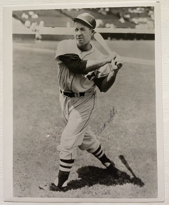 Birdie Tebbetts (d. 1999) Signed Autographed Vintage Glossy 8x10 Photo - Boston Red Sox