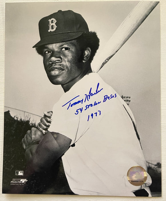 Tommy Harper Signed Autographed Glossy 8x10 Photo - Boston Red Sox
