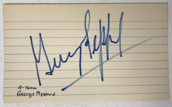 George Peppard (d. 1994) Signed Autographed 3x5 Index Card - Lifetime COA