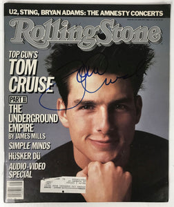Tom Cruise Signed Autographed Complete "Rolling Stone" Magazine - COA Matching Holograms