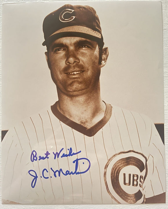 J.C. Martin Signed Autographed Glossy 8x10 Photo - Chicago Cubs