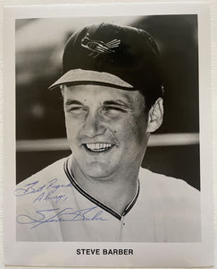 Steve Barber (d. 2007) Signed Autographed Vintage Glossy 8x10 Photo - Baltimore Orioles