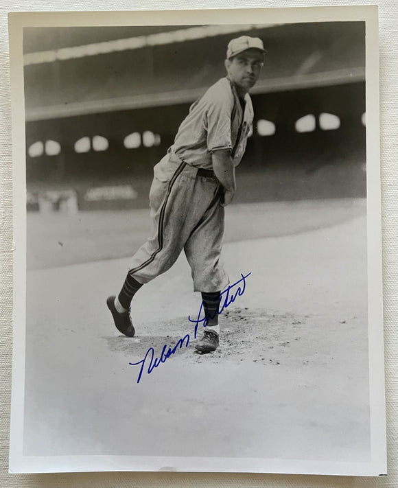 Nels Potter (d. 1990) Signed Autographed Vintage Glossy 8x10 Photo St. Louis Browns - Stacks of Plaques