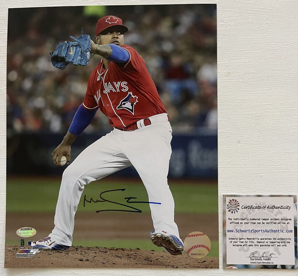 Marcus Stroman Signed Autographed Glossy 8x10 Photo Toronto Blue Jays - Schwartz Sports Authenticated
