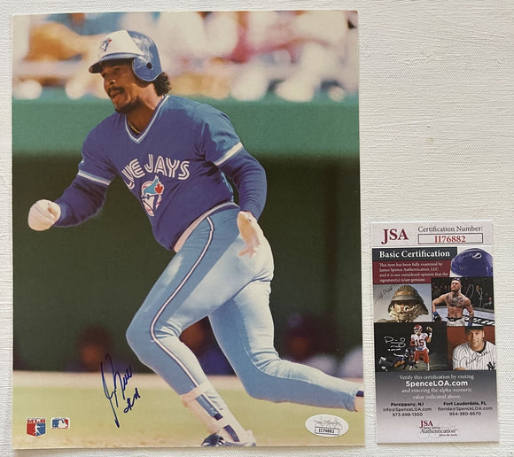 George Bell Signed Autographed Color 8x10 Photo Toronto Blue Jays - JSA Authenticated