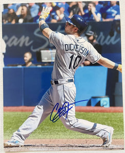 Corey Dickerson Signed Autographed Glossy 8x10 Photo With Crease - Tampa Bay Rays