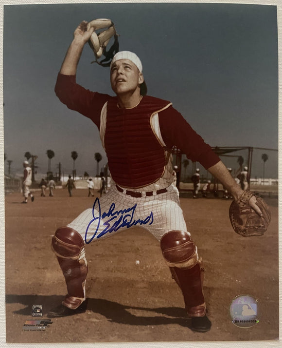 Johnny Edwards Signed Autographed Glossy 8x10 Photo - Cincinnati Reds
