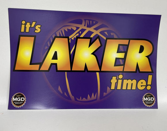 Los Angeles Lakers Lot of Four (4) Original 10x15 Cardboard Banners Signs