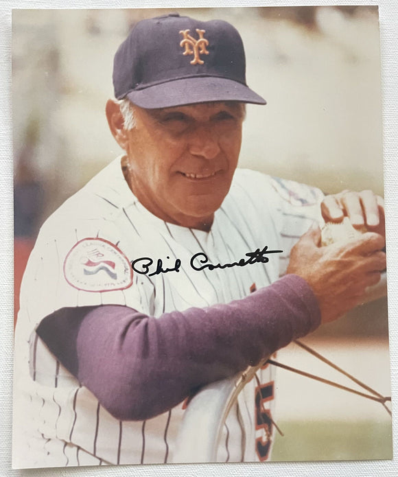 Phil Cavarretta (d. 2010) Signed Autographed Glossy 8x10 Photo - New York Mets