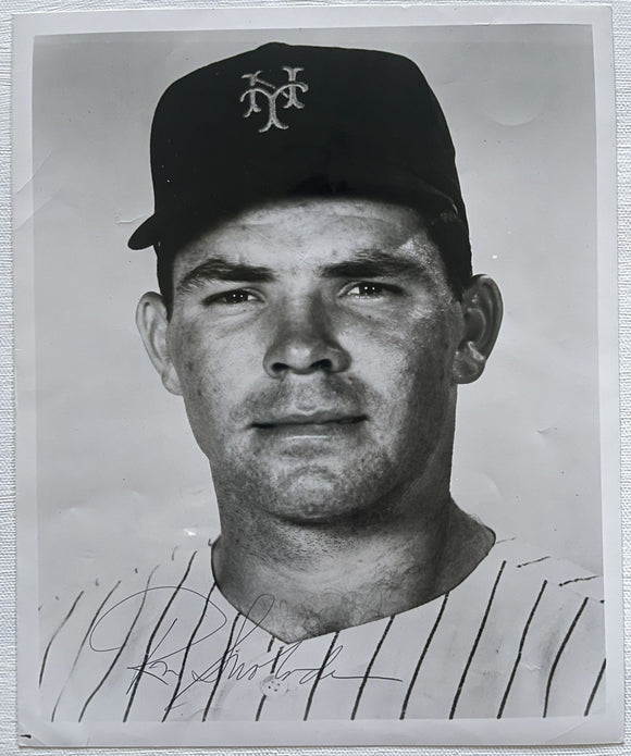 Ron Swoboda Signed Autographed Vintage Glossy 8x10 Photo - New York Mets