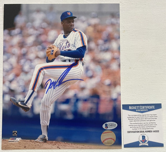 Dwight Gooden Signed Autographed Glossy 8x10 Photo New York Mets - Beckett BAS Authenticated