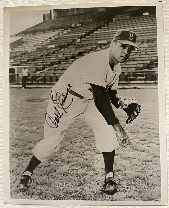 Carl Erskine Signed Autographed Vintage Glossy 8x10 Photo - Brooklyn Dodgers