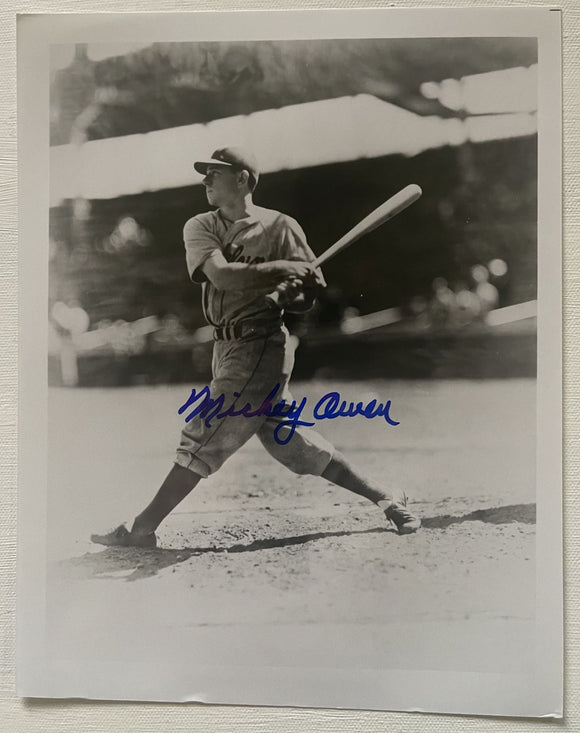 Mickey Owen (d. 2005) Signed Autographed Vintage Glossy 8x10 Photo Brooklyn Dodgers - Stacks of Plaques