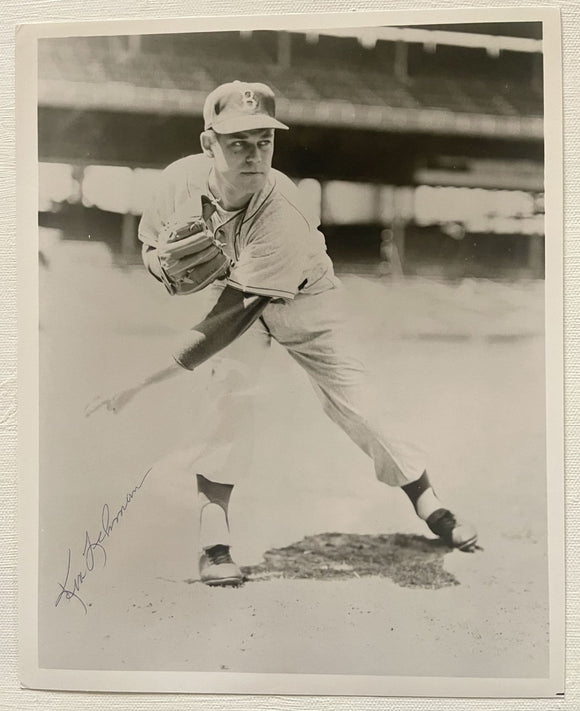 Ken Lehman (d. 2010) Signed Autographed Vintage Glossy 8x10 Photo - Brooklyn Dodgers