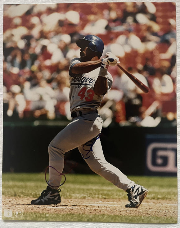 Raul Mondesi Signed Autographed Glossy 8x10 Photo - Los Angeles Dodgers