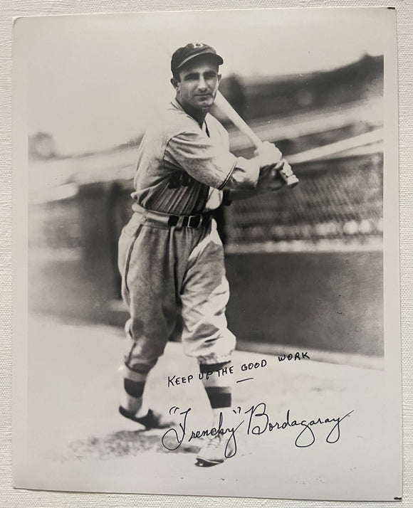 Frenchy Bordagaray (d. 2000) Signed Autographed Vintage Glossy 8x10 Photo - Brooklyn Dodgers